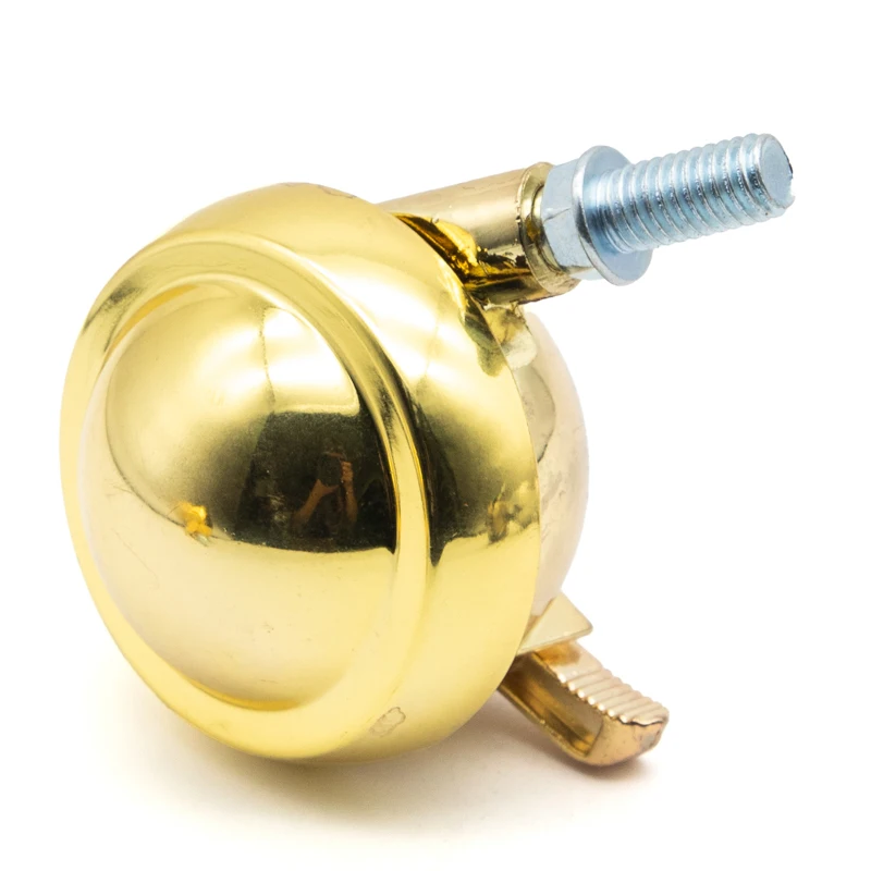 Wholesale Customized Gold Metal Caster Wheels High-Grade Brass Ball Caster for Furniture & Hospital 63mm Diameter 2.5 Inches