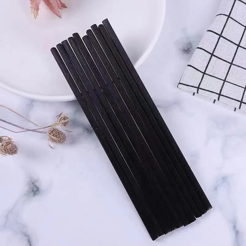 Wholesale Household Eco Friendly Fragrance Custom Reed Diffuser Bagged Black Fiber Sticks Home Fragrance Decoration