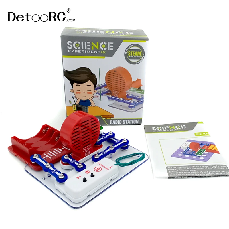 Detoo DIY  Electrical Circuit Kit for Kids  FM Radio Electronics Exploration Kit STEM Educational toys