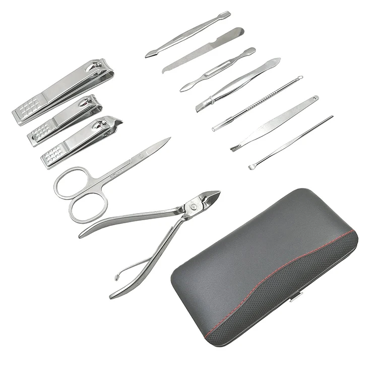 
2020 New Top quality Nail Accessories 12 in 1 Stainless Steel Pedicure Manicure Kit 