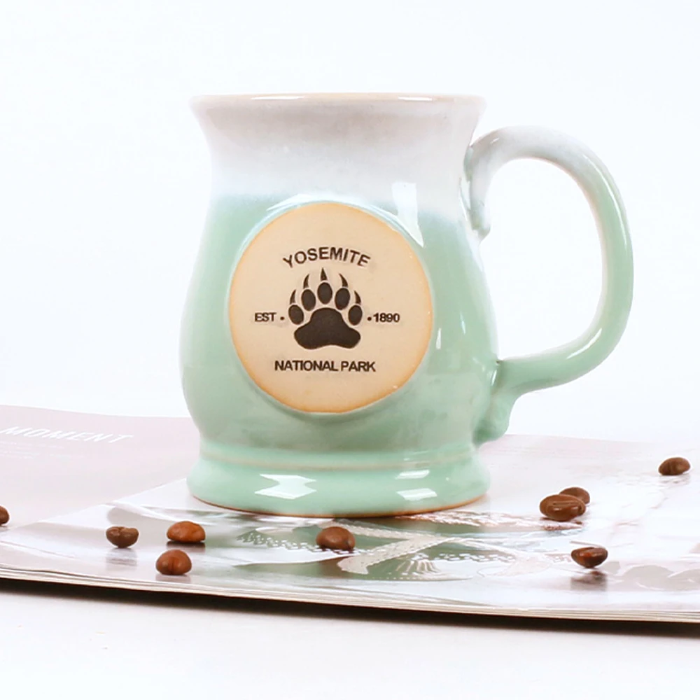 High Quality Custom Wholesale Big Coffee Large Ceramic Huge Beer Mug Fat Milk Coffee Long Mug For Office Home Bar restaurant use