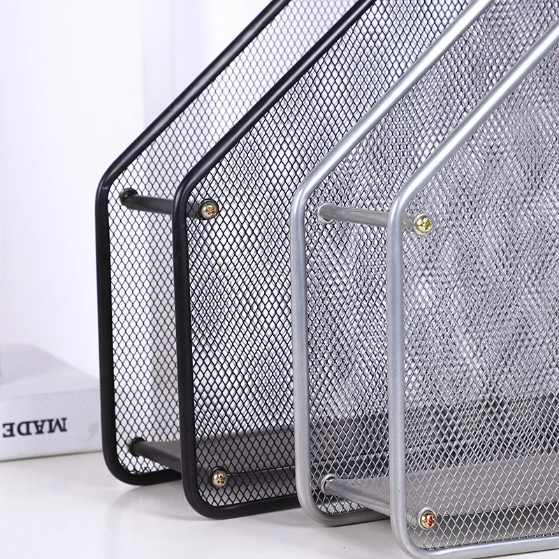 Single Vertical Compartments Office Desk Organizer Mesh Document Magazine File Holder