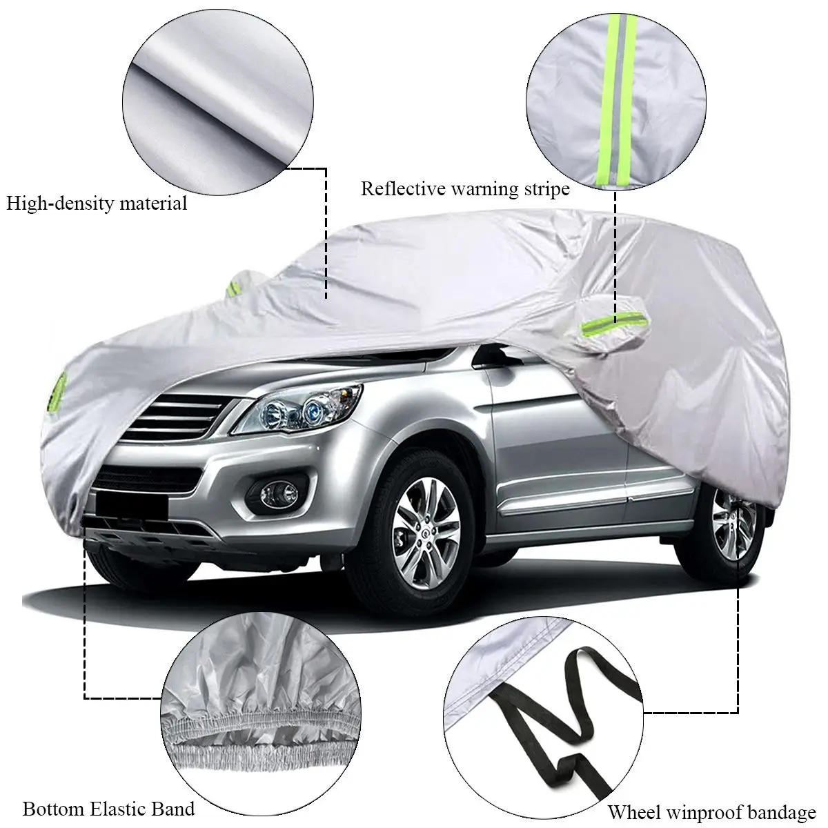 Accessories Car Cover All Weather UV snow Protection Basic Guard 3 Layer Breathable Dust Proof Universal Fit Full Car Cover