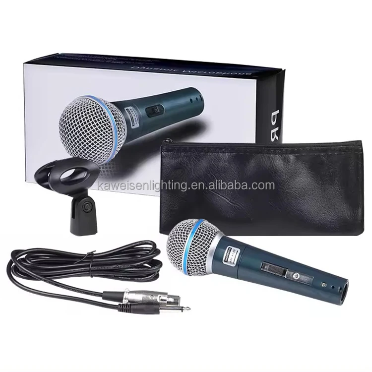 Hot Selling Professional Beta-58 Dynamic Microphone Super-cardioid Wired Handheld Mic For Performance Live Vocal Karaoke