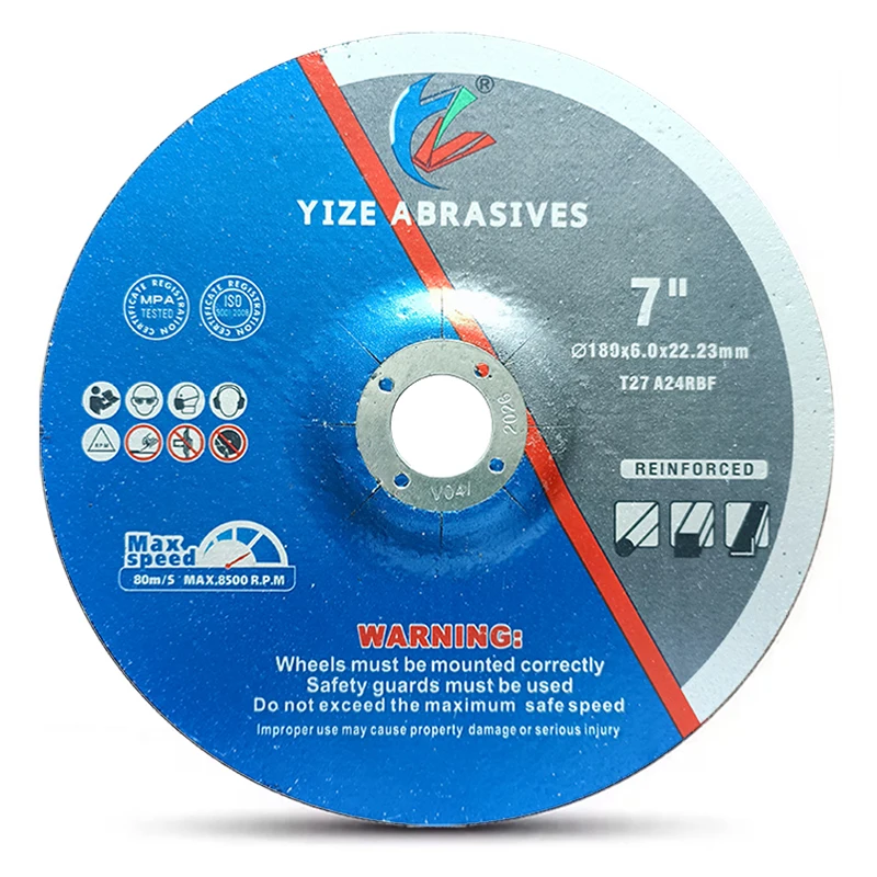 High quality 180*6*22.2mm T27 7 inch Grinding wheel Grinding disc Disco desbaste for metal