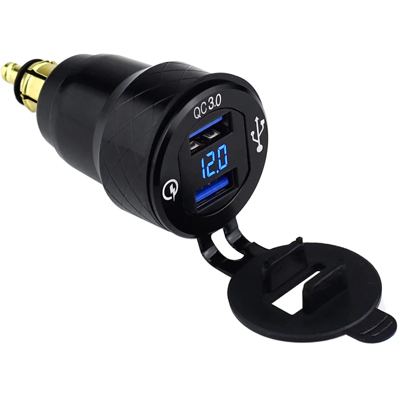 Разъем DIN Hella для двойной быстрой зарядки 3 0 USB зарядное устройство адаптер с вольтметром мотоцикла Triumph Tiger
