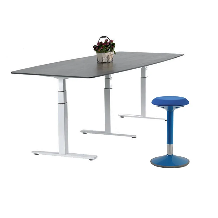 Nate 2022 New Design High Quality OEM ODM  Rustic Brown Top Adjustable Height Frame Standing Desk