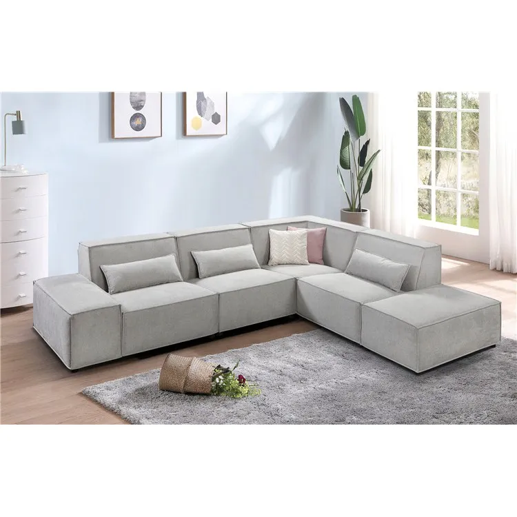 Wholesale factory modern simple luxury furniture L shape any combination living room furniture sets living room furniture sets