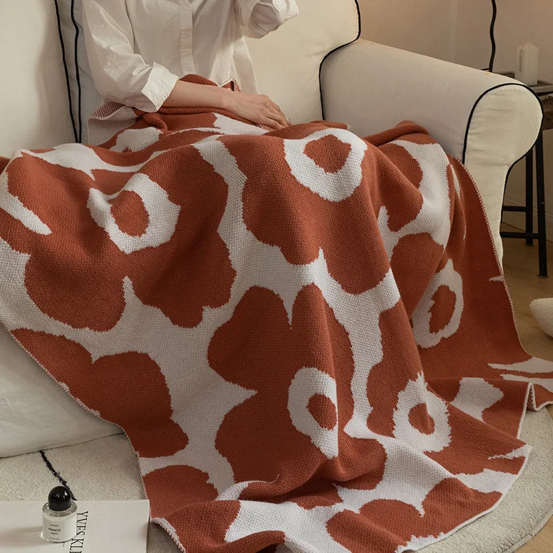 Nordic ins wind soft waxy knit  office nap blanket living room sofa blanket