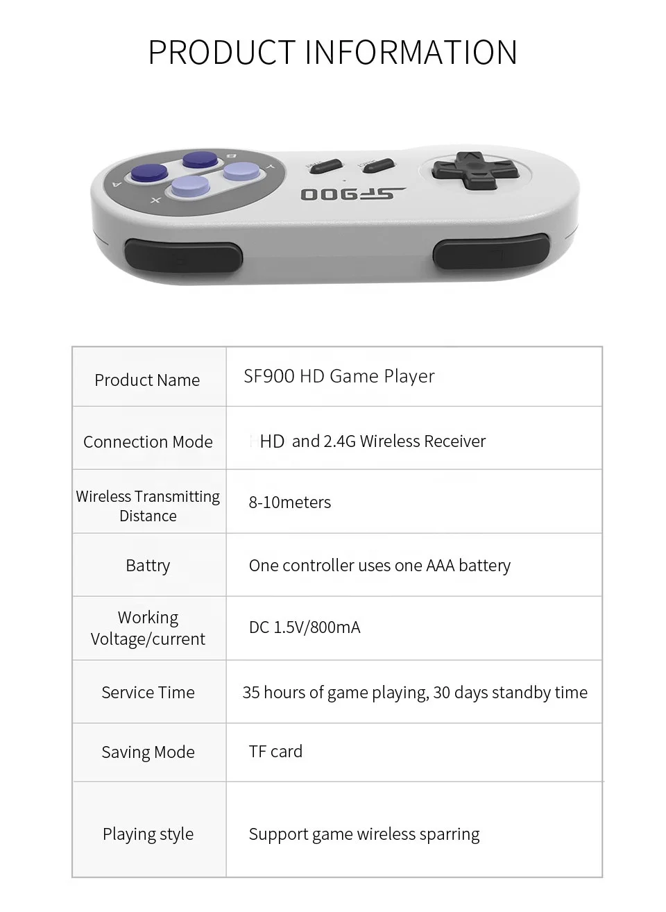 Wolsen 16 Bit HD Mini SF900 Game Stick 4K беспроводной контроллер 926 Ретро игры Встроенная игровая консоль для