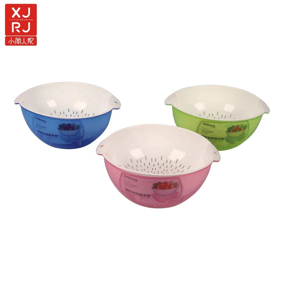 kitchen fruit vegetable colorful small size round shape kitchen colander sink sieve