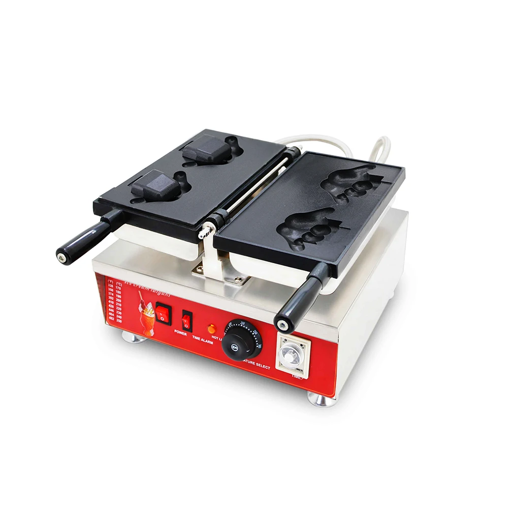 Hot Sale Professional Non-stick Electric Shaka Boom Taiyaki Waffle Cone Maker Making Machine