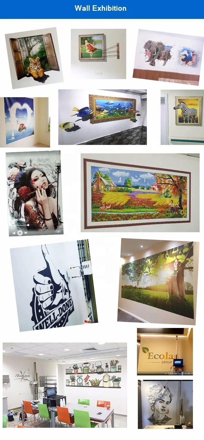 ZKMC Industrial Large Format Vertical Inkjet 3d Wall Printing Machine