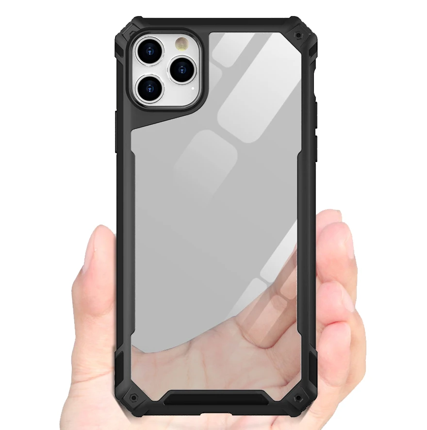 Сверхмощный дюбель-прочный угловой Чехол-гибрид из PC и TPU бампер противоударный чехол для iPhone 11 Pro чехол телефона 2020
