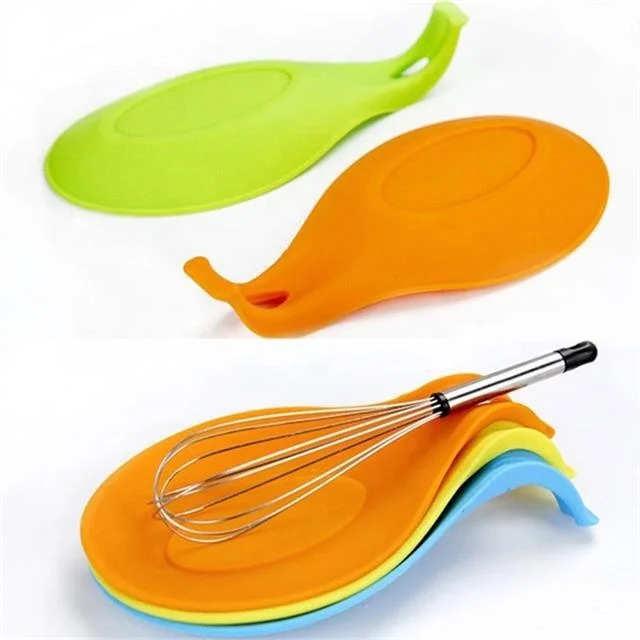 High Quality Silicone Spoon Rest Durable Silicone Rubber Spoon Mat Spoon Holder