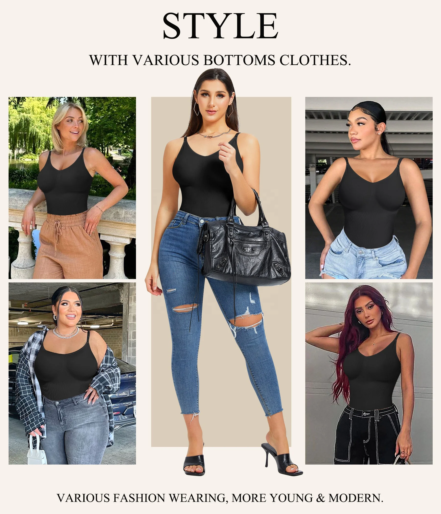 Bodysuit Women Shapewear Tummy Control Butt Lifter Body Shaper Smooth Invisible Under Dress Slimming Underwear