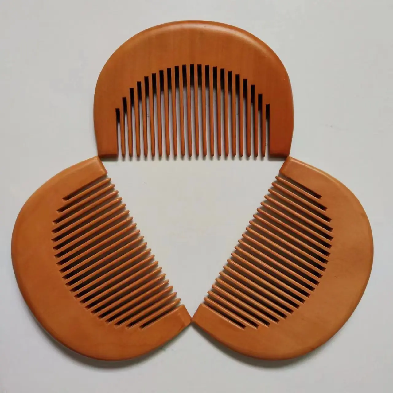 Custom Logo Promotion Korean Girl Pocket Peach Wood Hair Combs