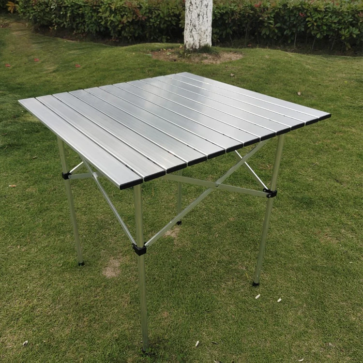 High quality outdoor white adjustable portable picnic camping folding aluminum table