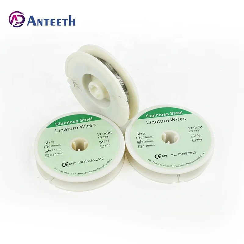 Foshan dental material instrument dentistry orthodontic stainless steel 304 ligature wire line dental consumables