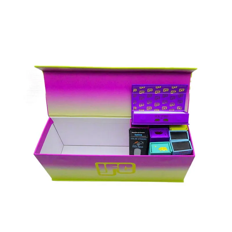 Custom Logo Cartridge Packaging 0.5ml 1ml Tube Childproof Childlock Glass Blank Child Resistant Paper Box