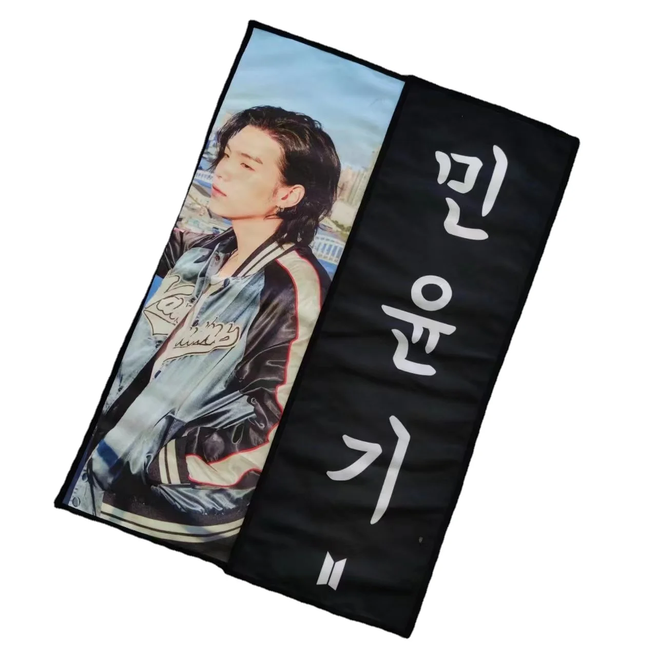Kpop Slogans Magical Reflective Holographic Glitter Star Event Banner Towels Microfiber Kpop Idol Slogan Towel