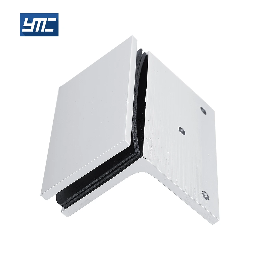 90 degree brass precision cast bottom plate shower door railing shelve glass suspend spigot hinge clamps