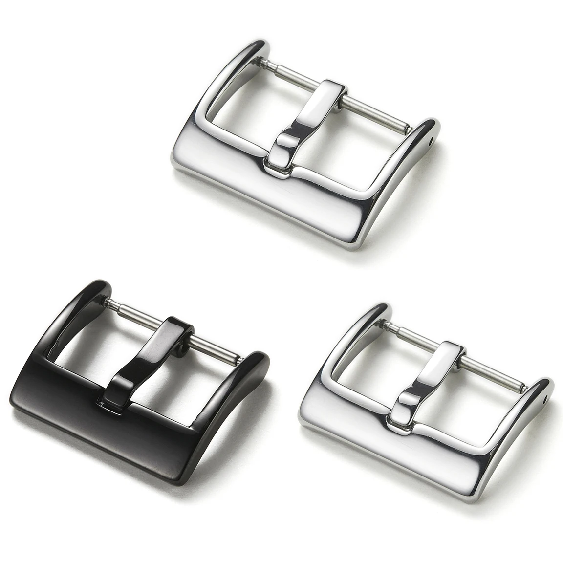 Factory Price Stainless Steel Wide For Apple Leather Watch Strap Pin Buckle Band Brushed Frosted Buckle Watch Clasp