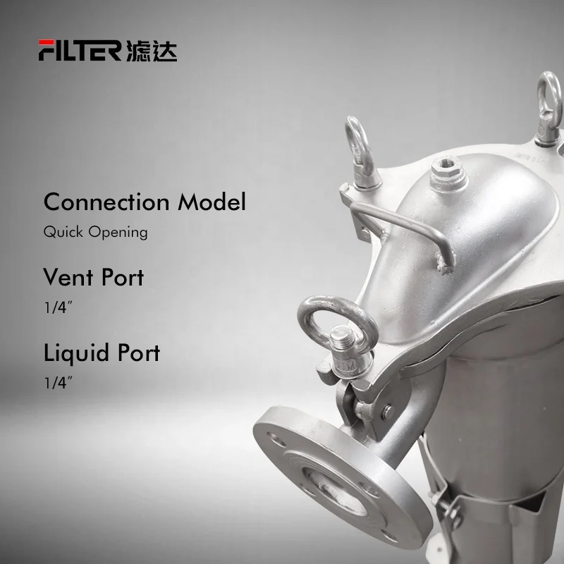 High temperature activated carbon paint printing liquid filtration system multistage bag filter housing