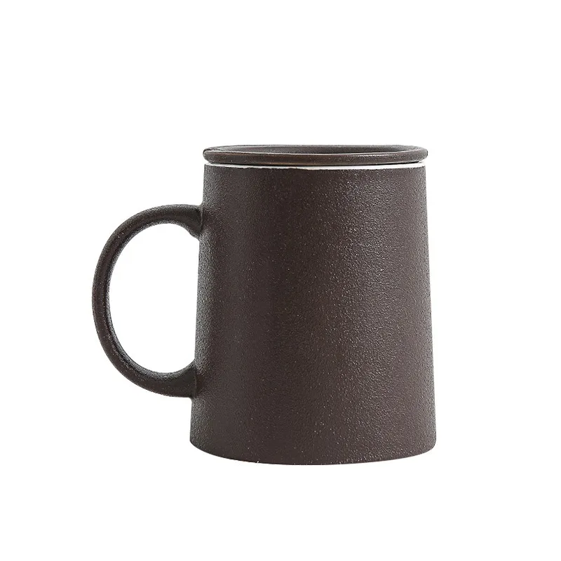 Reusable Luxury Frosted Granules Cappuccino Ceramic Mug For Office
