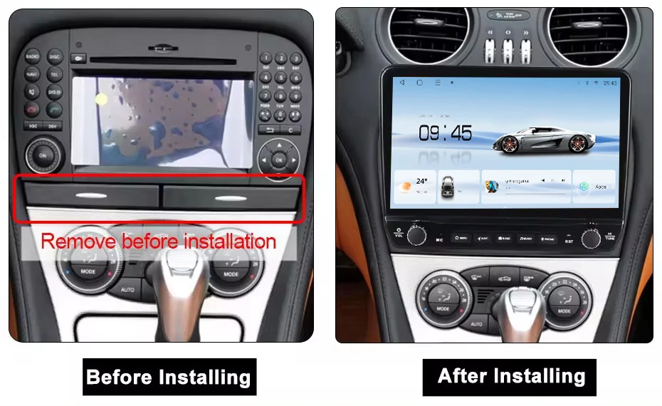 Android Car Radio 2 Din Carplay For Mercedes SL R230 SL350 SL500 SL55 SL600 SL65 2001-2007 Car Navigation Multimedia Android