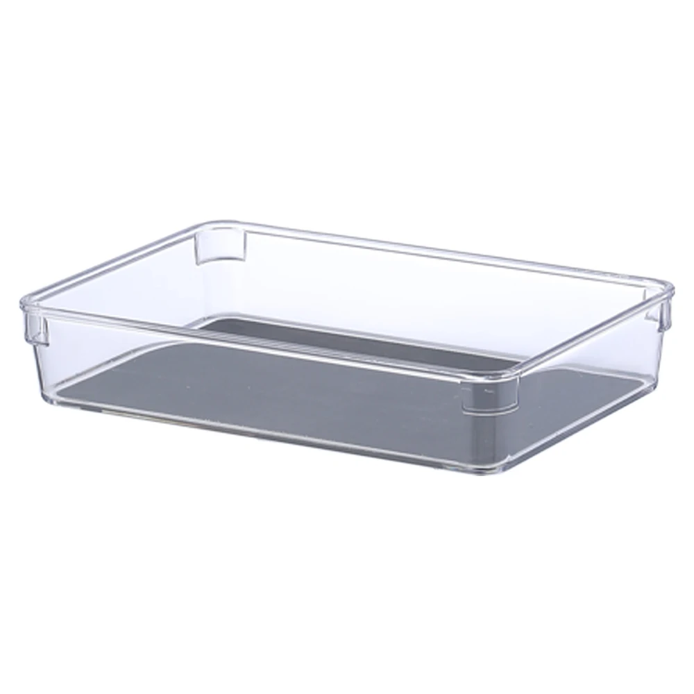 Wholesale  4sizes stackable PET eco-friendly waterproof clear drawer organizer box for home