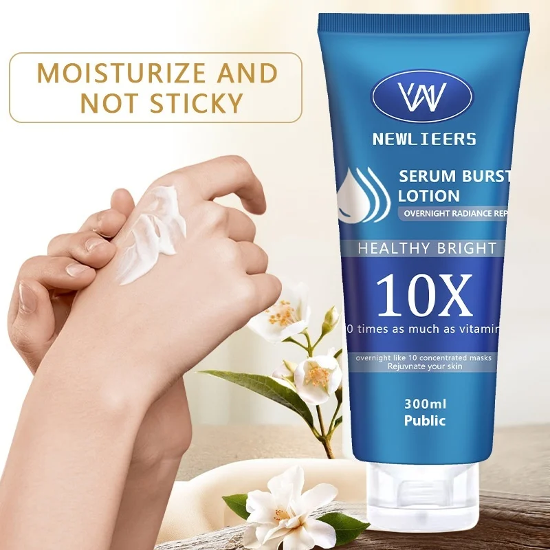 Cross-Border 300ml Body Lotion with Large White Essence Vitamin C Niacinamide Vaseline Repair for Adults Moisturizing Cream