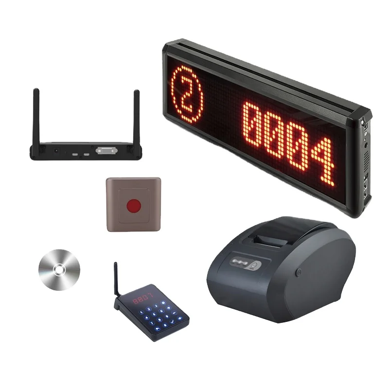 Electronic Calling System Wireless Queue Management Calling System FM Technology LED Display Queuing Machine