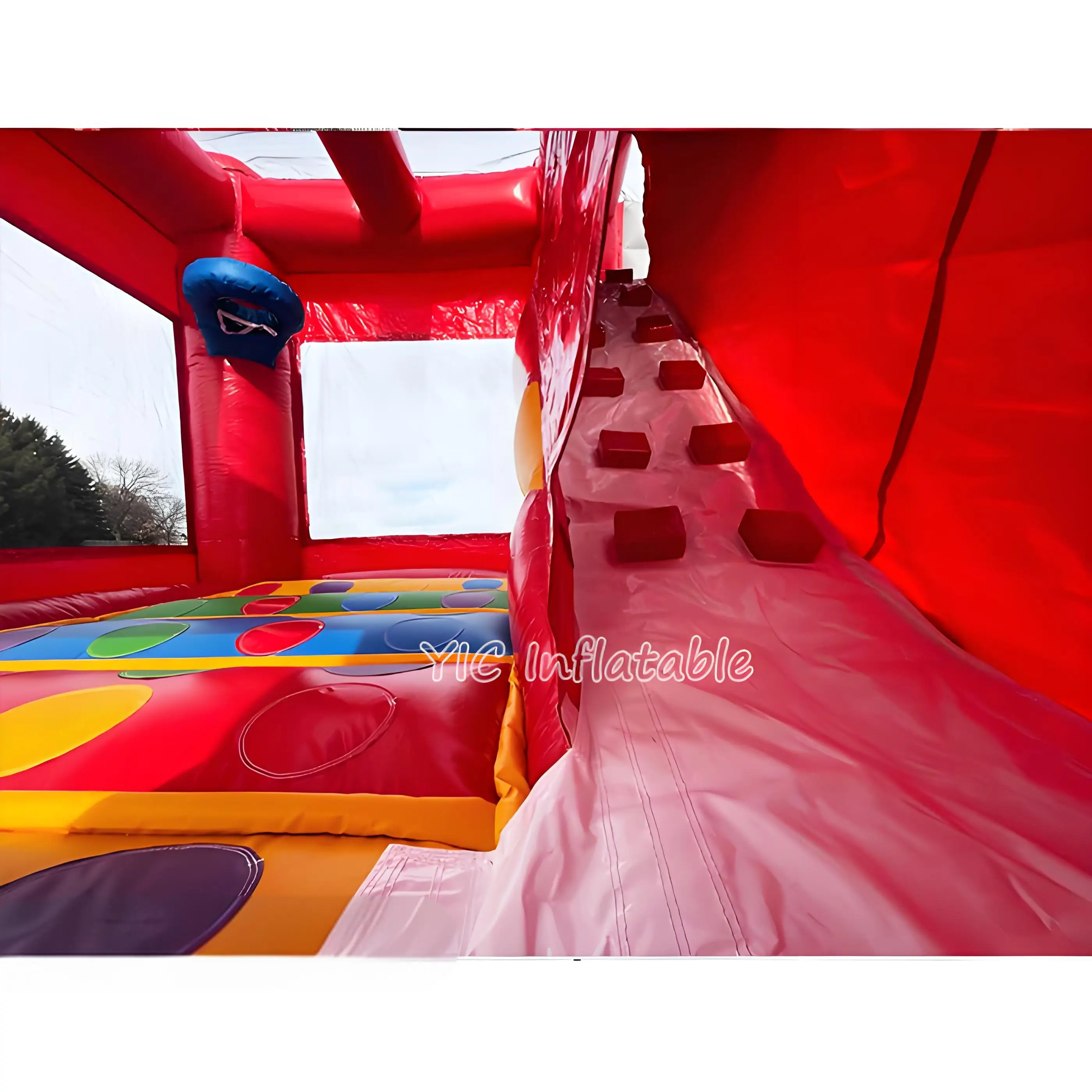 Fire Station Kids Jumping Trampoline Combo Brincolin Con Resbaladilla Bouncer Slide Inflatable Car Bounce House With Slide