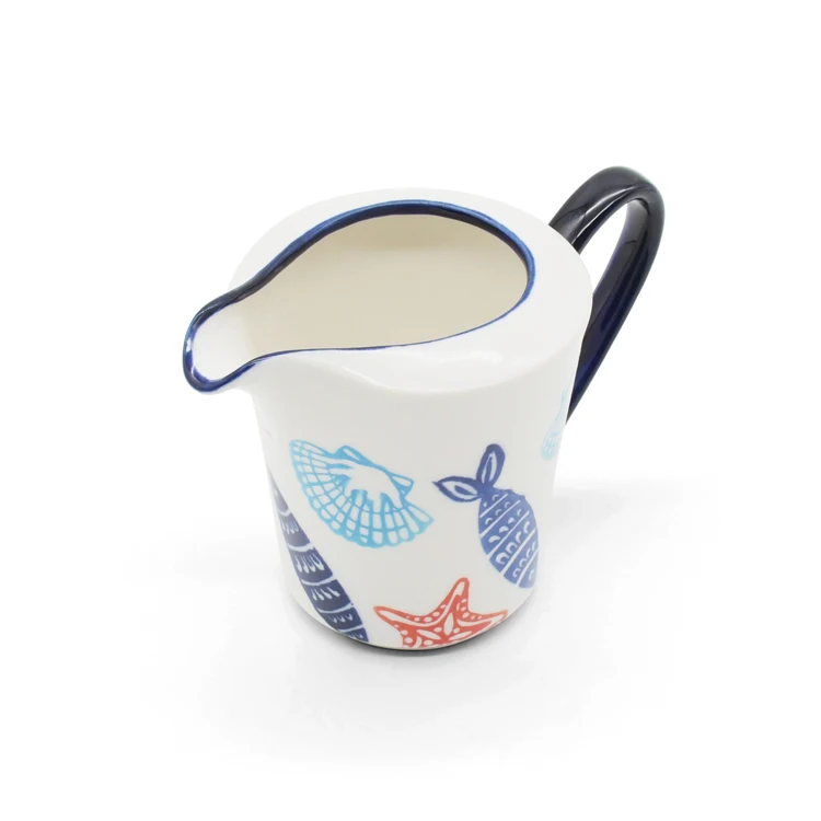 Wholesale Hot selling kitchenware Ceramic Sugar Jar and Creamer Set of 2pcs Sugar  milk pot set