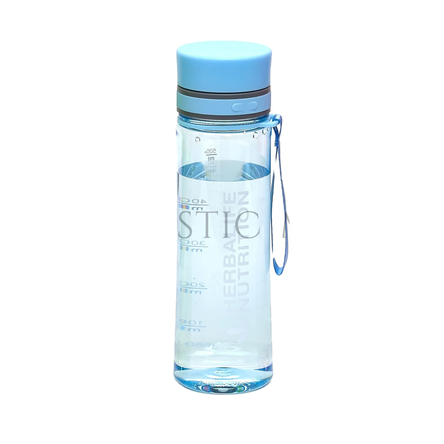 Personalized crystal clear plastic tritan sports water bottles with handle straps 600ml bpa free