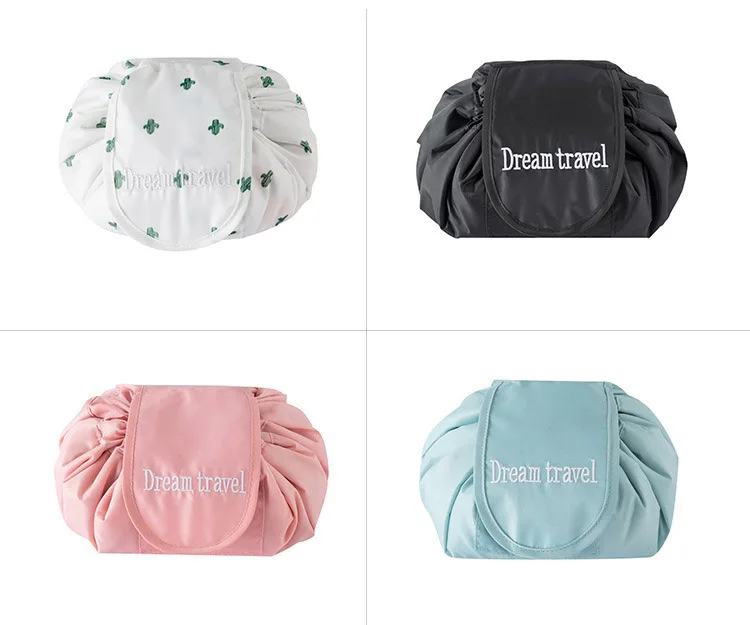 Simple Waterproof Travel Toiletry Makeup Bag Cosmetic Tote Foldable Organizer