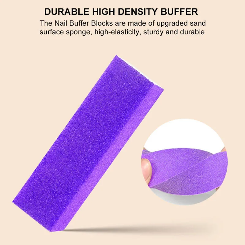 Professional 4 Way black color sponge mini nail buffer block sanding buffing filer polisher for polish acrylic nails