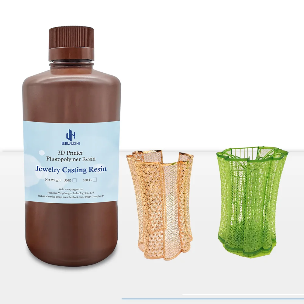 JAMGHE  High Precision Jewelry Castable Resin for 3D Printer LCD DLP SLA UV Cure Easy Casting Printing Resins Factory Custom