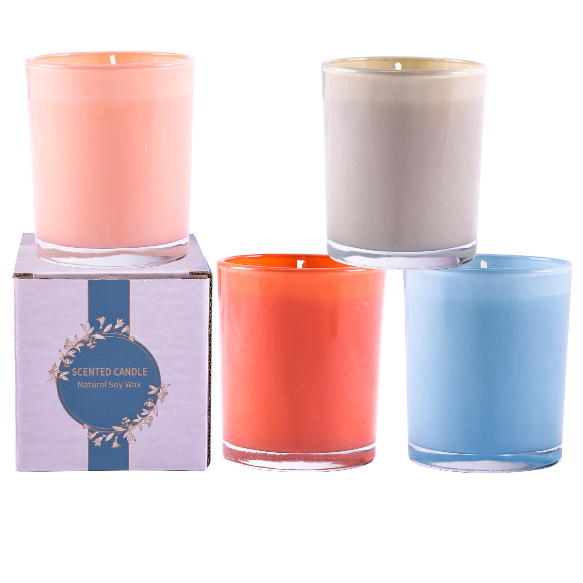 Manufacturers Wholesale Customized Exquisite Candle Glass Soy Wax Scented Glass Candle,Glass Jar Candle