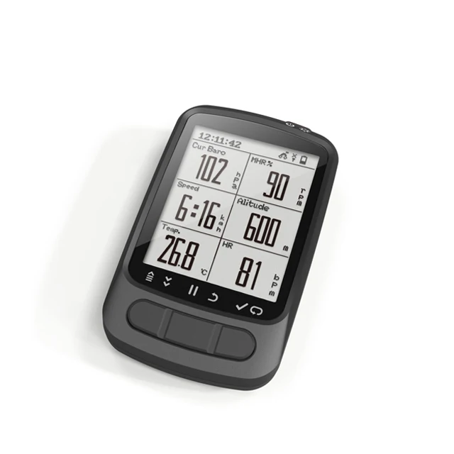 Anti Glare Black and White LCD Screen Waterproof Bike Computer BLE ANT+ Connecting Heart Rate Monitor Multiple Function