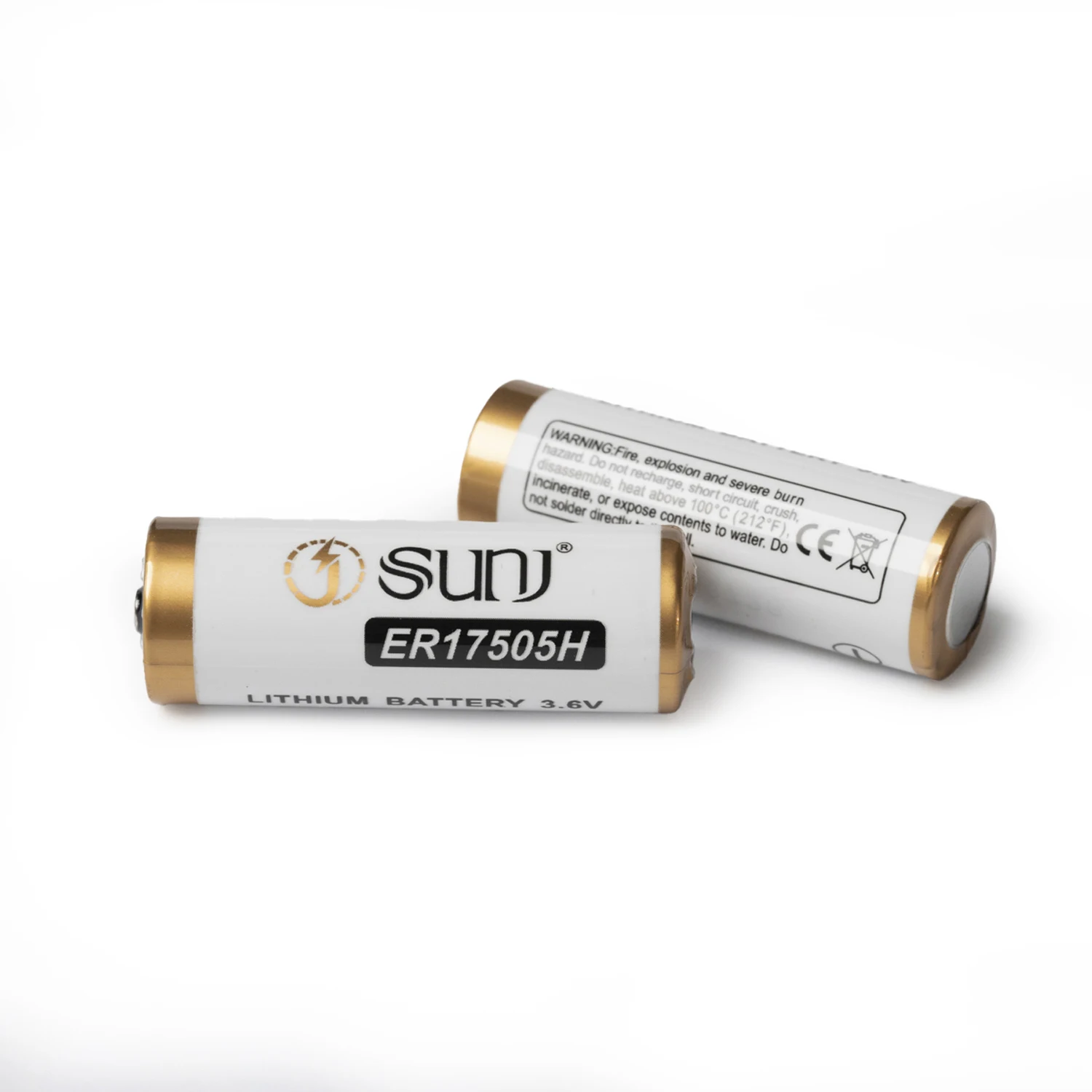 3.6V Lithium Primary Battery Cylindrical LS17500 ER17505H lisocl2 battery 3600MAH for Consumer Electronics water meter battery