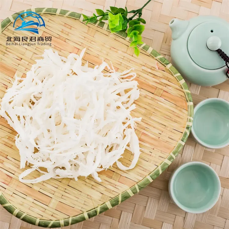 Hot selling nutritious delicious vietnam flavour dried squid seafood snack white shredded calamari squid