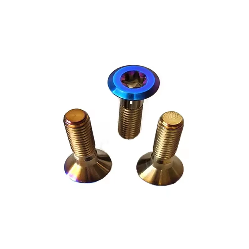 Hot Sale High Strength GR5 M8 Titanium Sprocket bolts with Ultra Light Weight fit for KTMi YAMAHAi Hondai KAWASAKIi