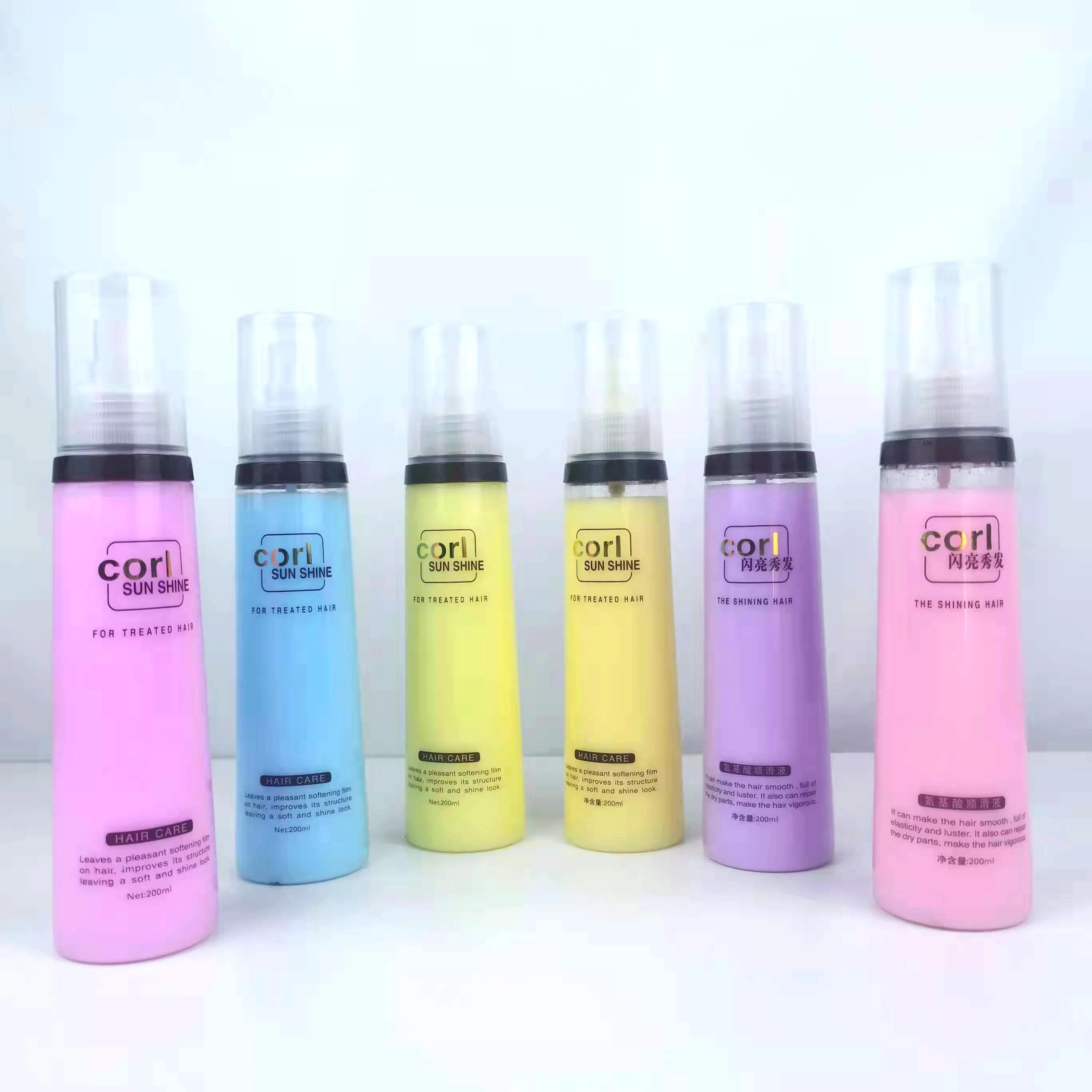 Private Label 200ml Amino Acid Shiny Hair Care Spray Spray Smooth Repair Conditioning Softening Corl Sunshine Hair Spray