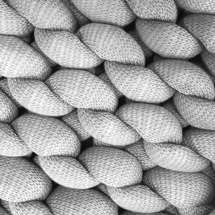 Sinyoo Wholesale Machine Washable GRS Recycled Cotton Tube Yarn Breathable Weighted Chunky Knit Blanket