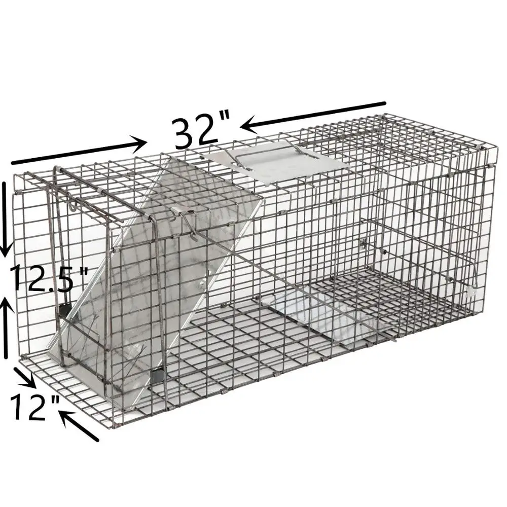 42' Live Animal Trap Cage Humane Cage Catch Metal Steel with Handle, Release Rats Mouse Mice Rodents Squirrels