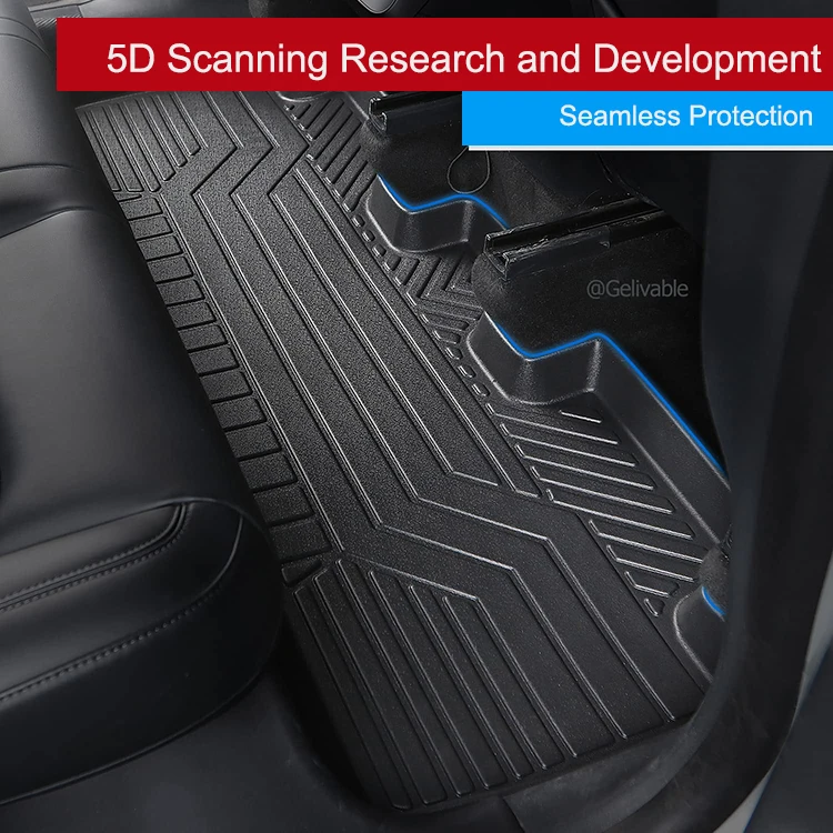 Hot Selling 5D TPE Anti-Slip Waterproof Floor Liners For Tesla Model Y Floor Mats
