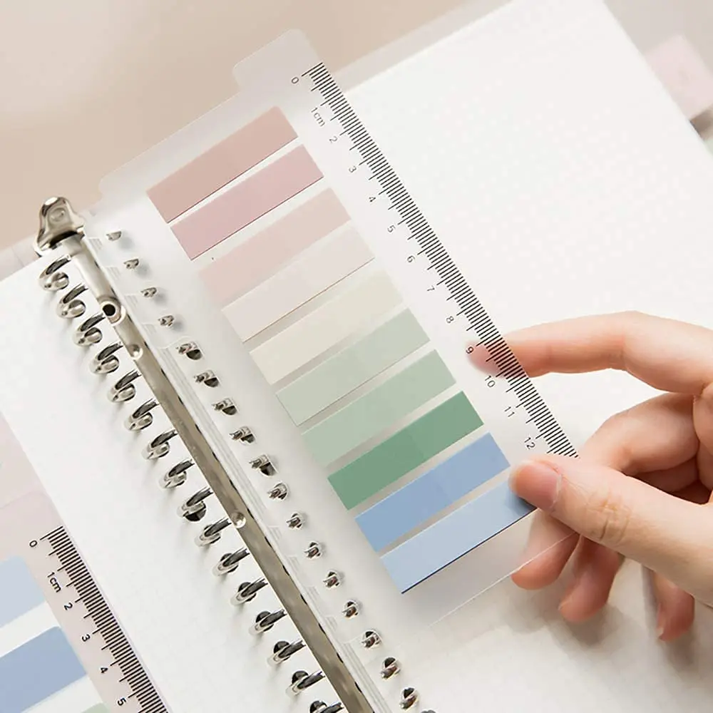 Transparent Sticky Note Pads Waterproof Self-Adhesive Memo Removable N Times Sticky tabs Annotation Page Markers Tabs morandi