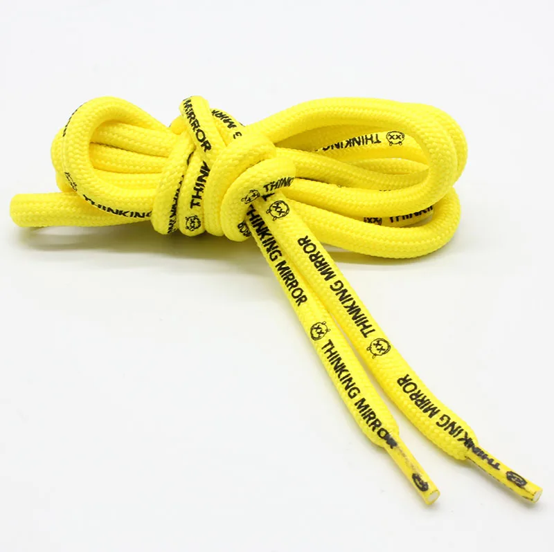 Custom Printed Hollow Sport Shoelace Fashion Shoelace 8mm Wide Polyester Shoelaces for shoes